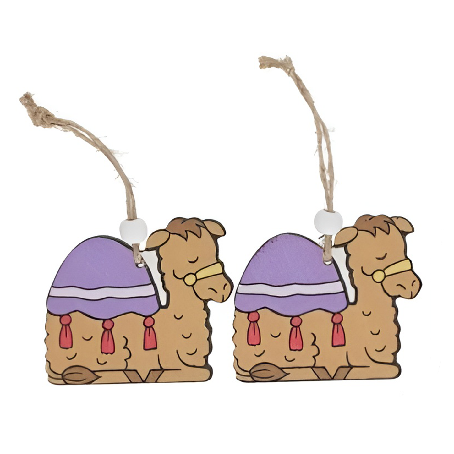 2 Christmas wood pendant