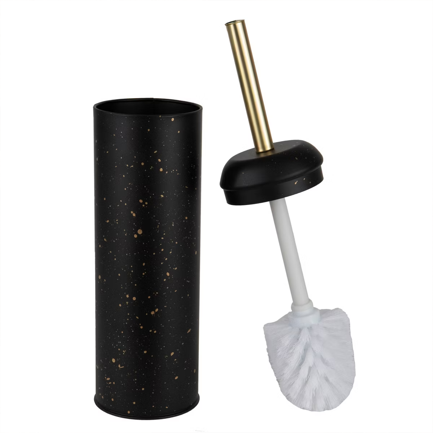 Modern Metal Toilet Bowl Brush with Speckles