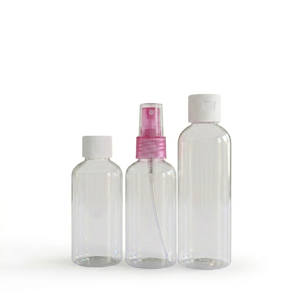 Plastic Travel Bottles – Set of 3 (75 ml & 100 ml)