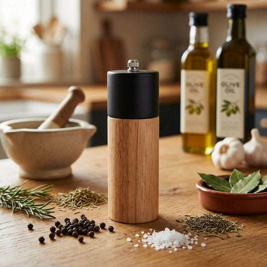 Bamboo Salt/Pepper Mill – 5 × 16 cm