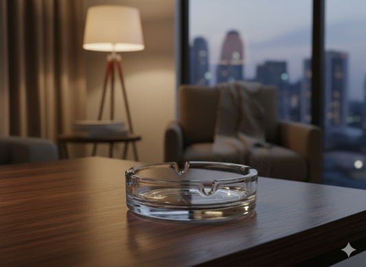 Glass Ashtray Transparent - Pack of 2