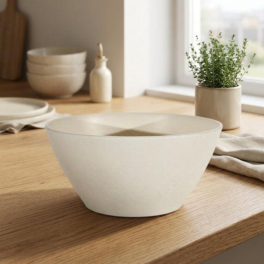 Beige Melamine Bowl – 210 cl, Ø22 cm