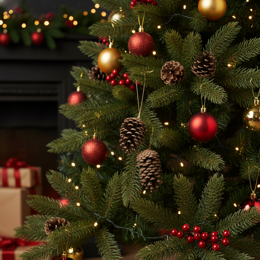 Tulle Bag With 20 Pine Cones 6cm