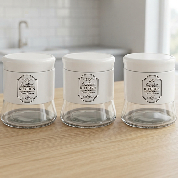 White Jars 70 cl - Set of 3