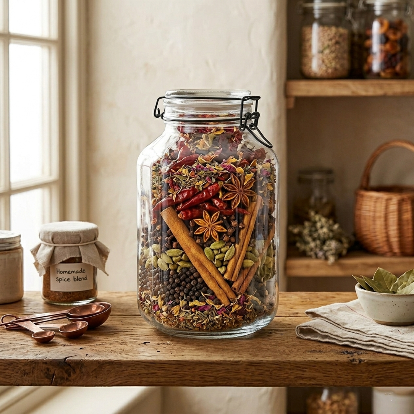 Glass Jar with Lid – 4 Litre