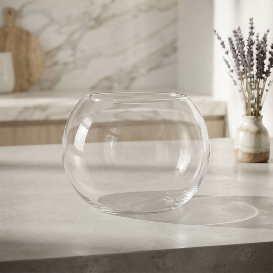 Clear Glass Bowl Vase – 12 cm