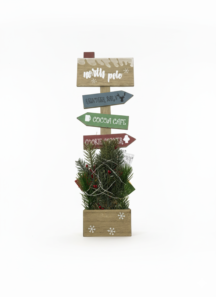 Address Poster Natural W/Pick LED 15x7x4cm