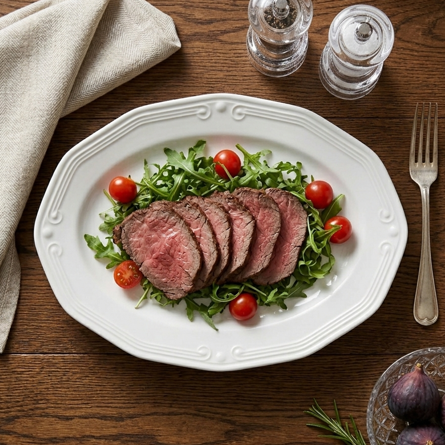 White Porcelain Serving Platter – 25 cm