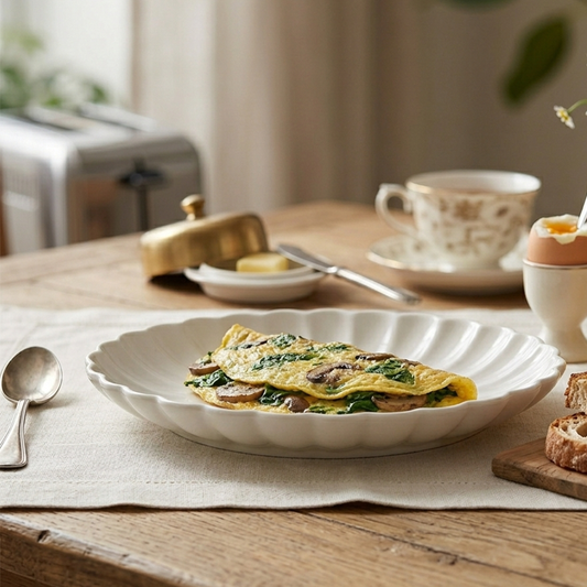 Flower Off-White Breakfast Plate – 19.5 cm