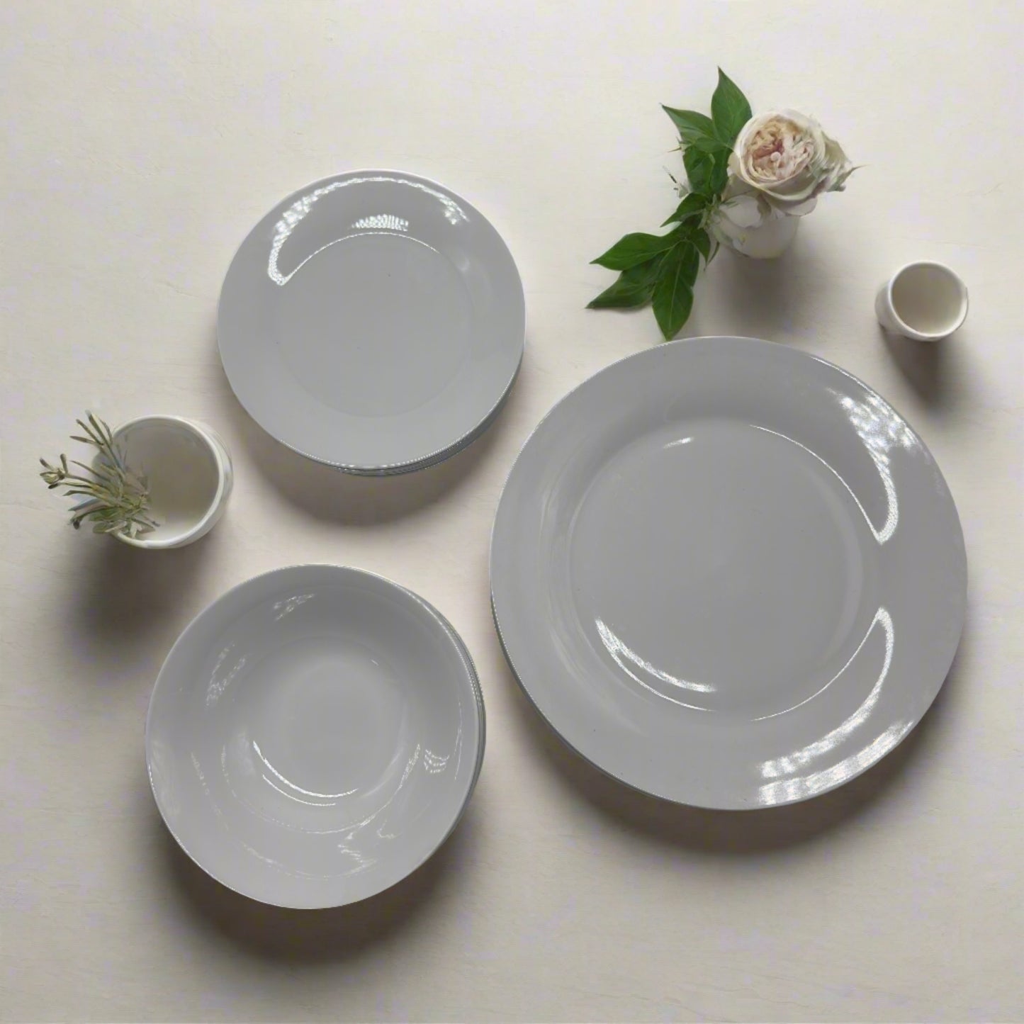 JB Dinner Set Simply White 18pcs