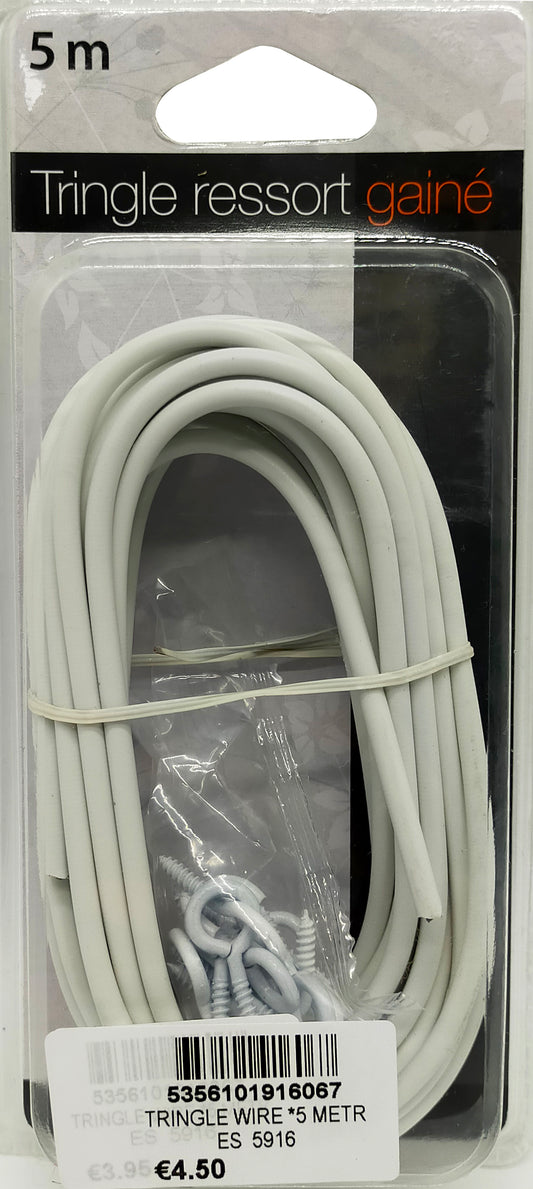 White Curtain Wire Hanging Cord
