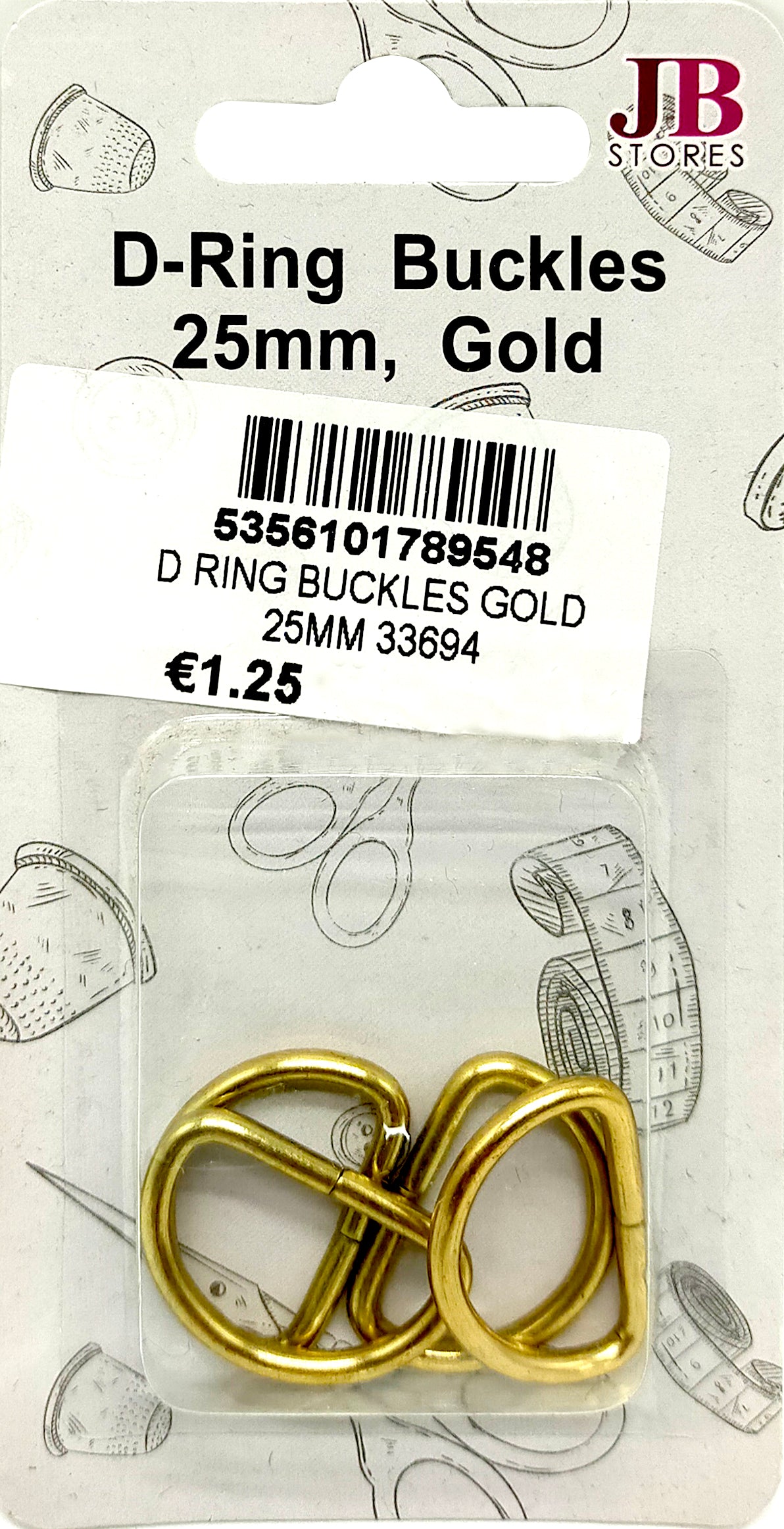 D Ring Buckles 25mm