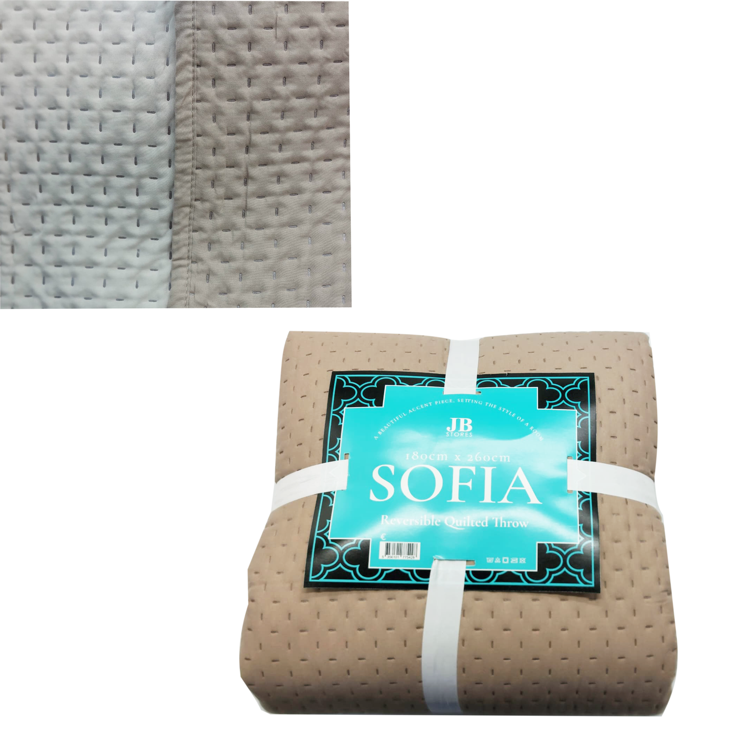 Reversible Quilted Throw Sofia