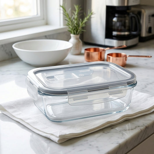 Rectangular Glass Lunch box Containers