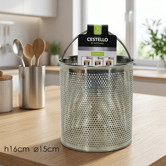 Strainer Basket with Handle – 15 × 16 cm