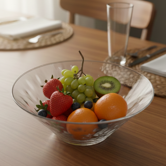 Plastic Bowl Dots - Transparent