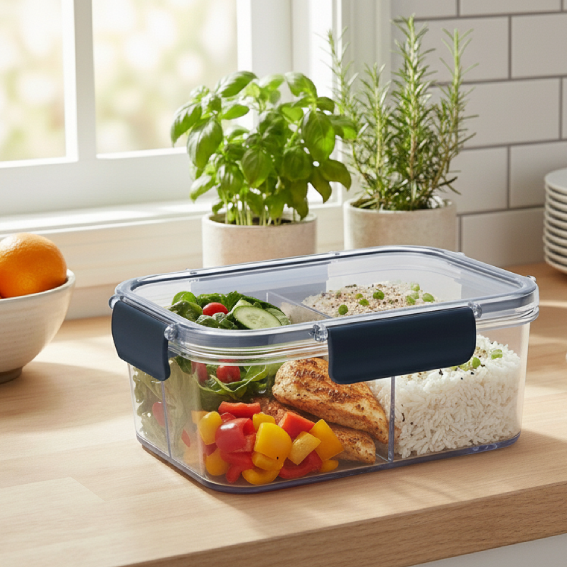 Portable Food Storage Box With Lids