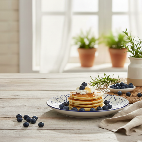 Blue Greek Dinner Plate