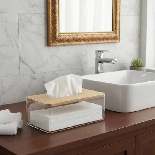 Estia Essential Bamboo Tissue Box
