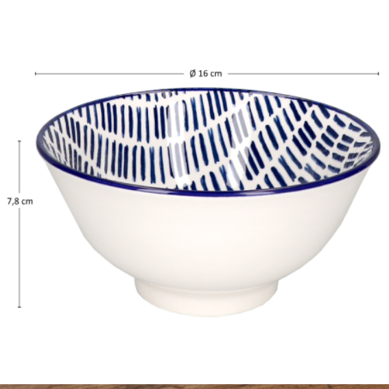 Blue Line Design Bowl - 16cm