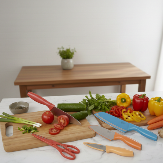 Knives with Colour Handle 7-piece set