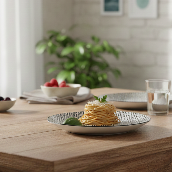 Geometric Black Side Plate