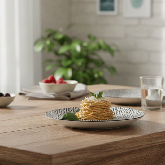 Geometric Black Side Plate