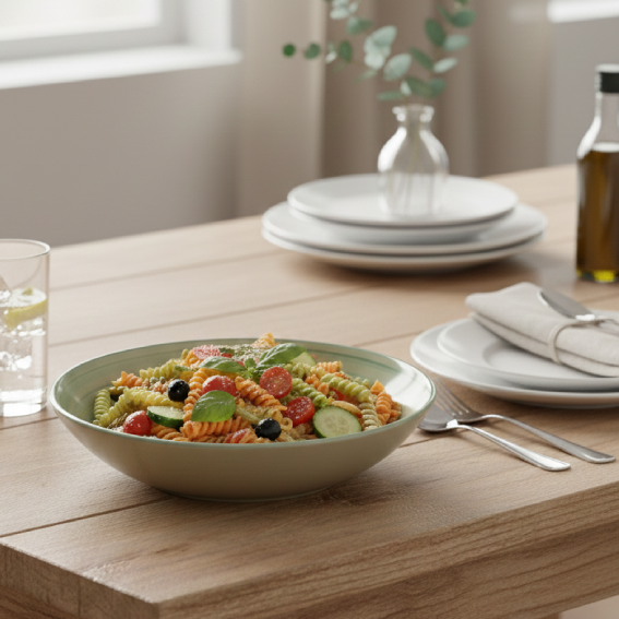 Soup Bowl Blue Spiral