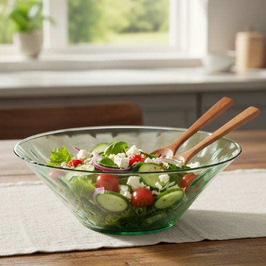 Plastic Bowl Dots - Green