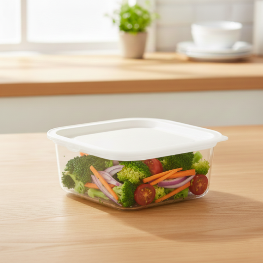 Set of 5 Square Plastic Lunch Boxes