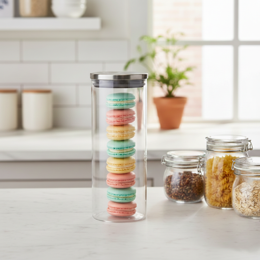 Borosilicate Jar Steel Lid 1.8 Ltr