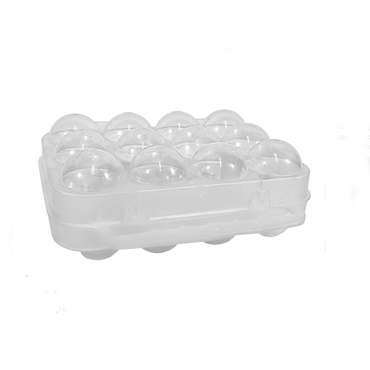 Transparent 12-seater plastic egg holder