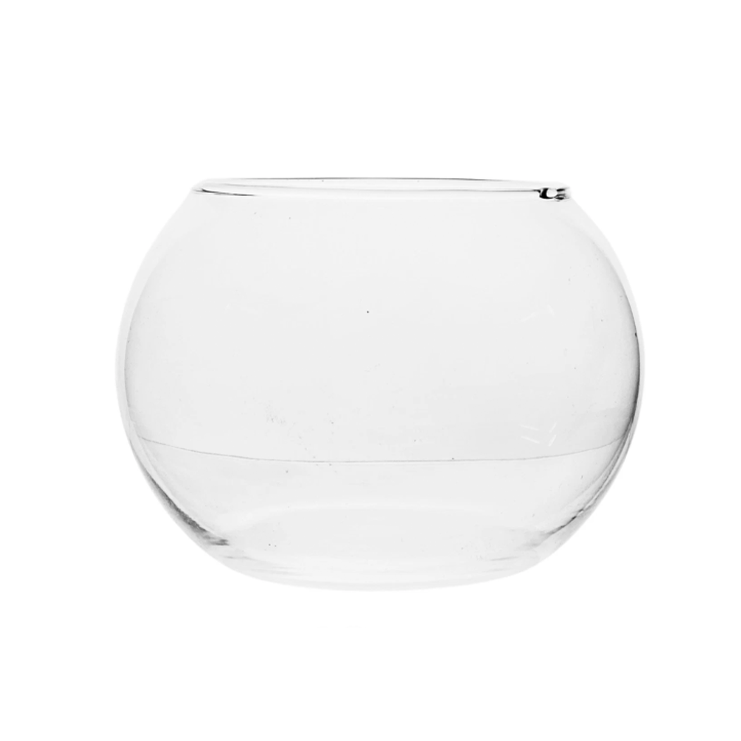 Clear Glass Bowl Vase - 12CM