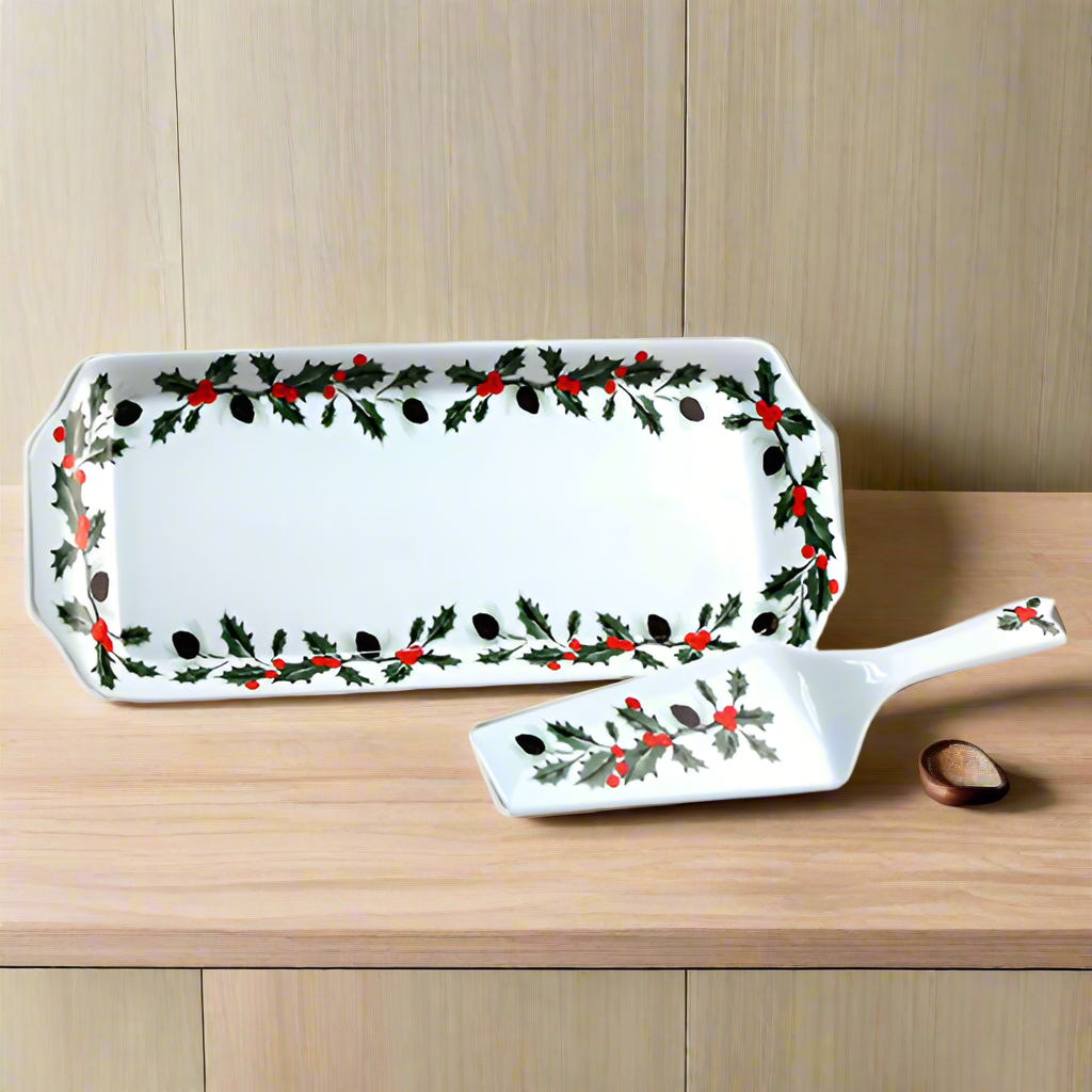 Christmas Cake tray & server