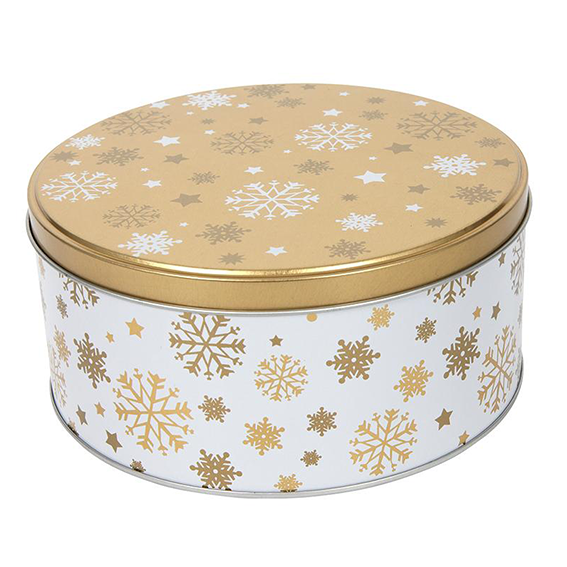 Tin Golden Snowflakes