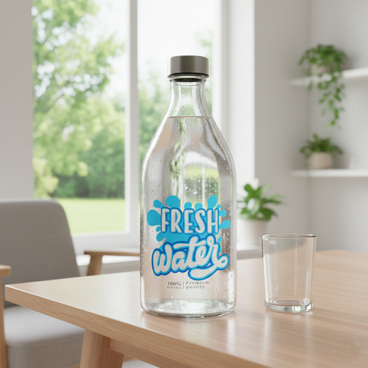1L Fresh water bottle with steel cap