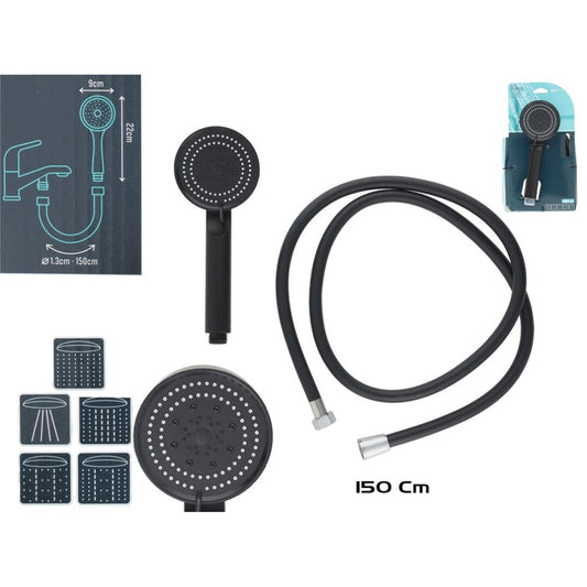 Matte Black Shower Set with 5 Functions
