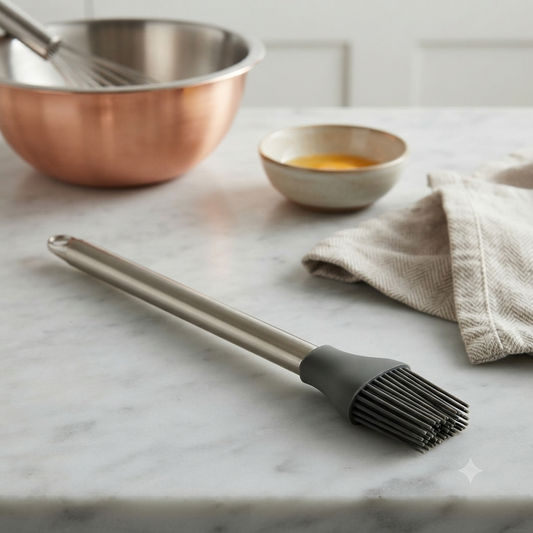 Silicone & Stainless Steel Kitchen Brush
