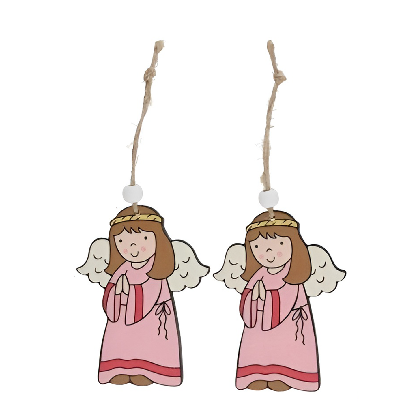 2 Christmas wood pendant