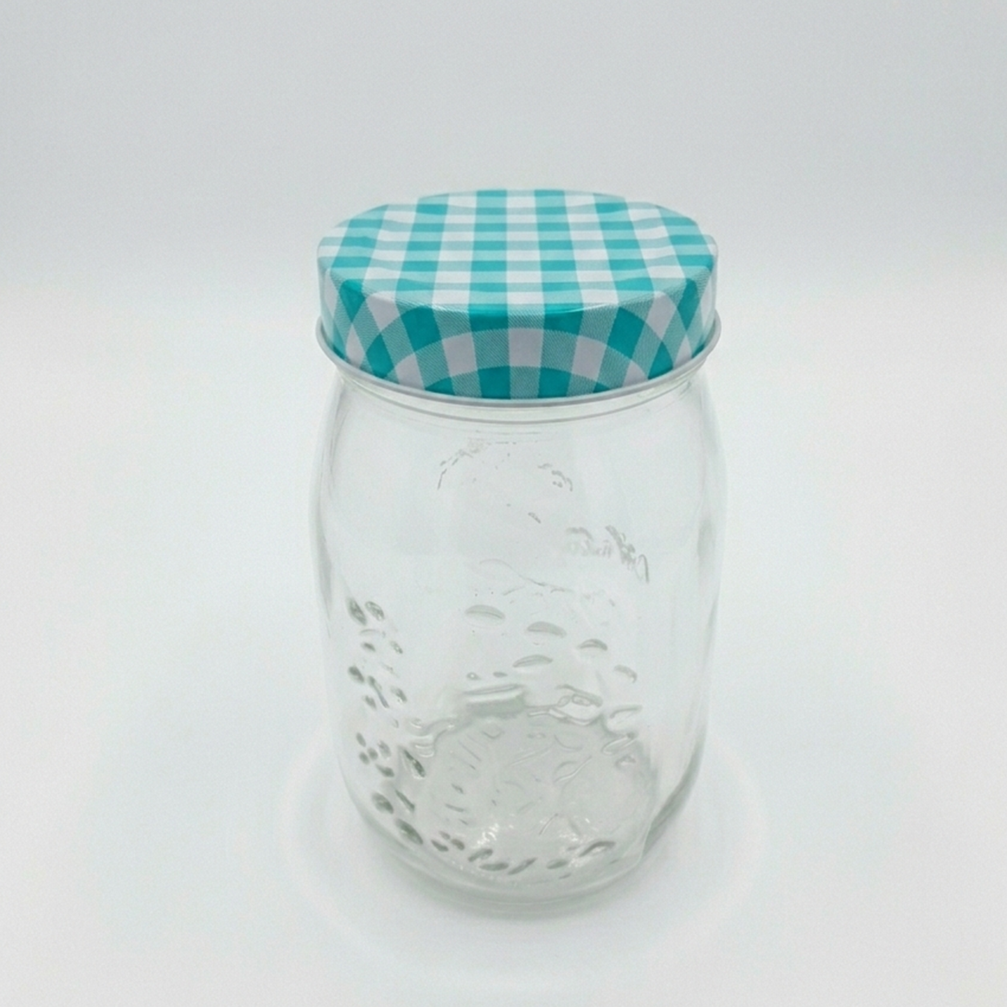 Glass Jar With Gingham Lid - 500ML