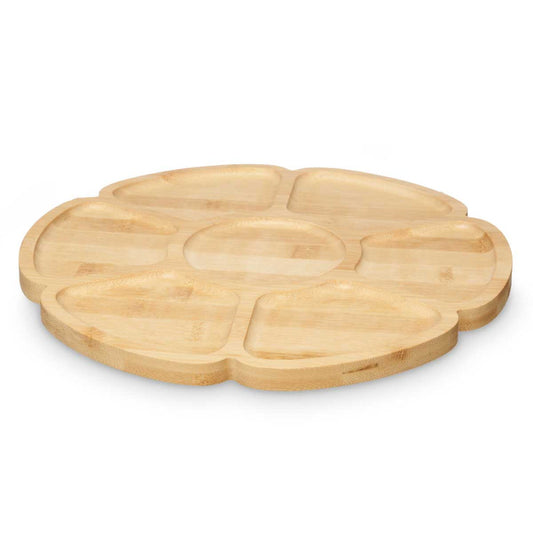 Bamboo Tray with 7 Compartments 30 cm