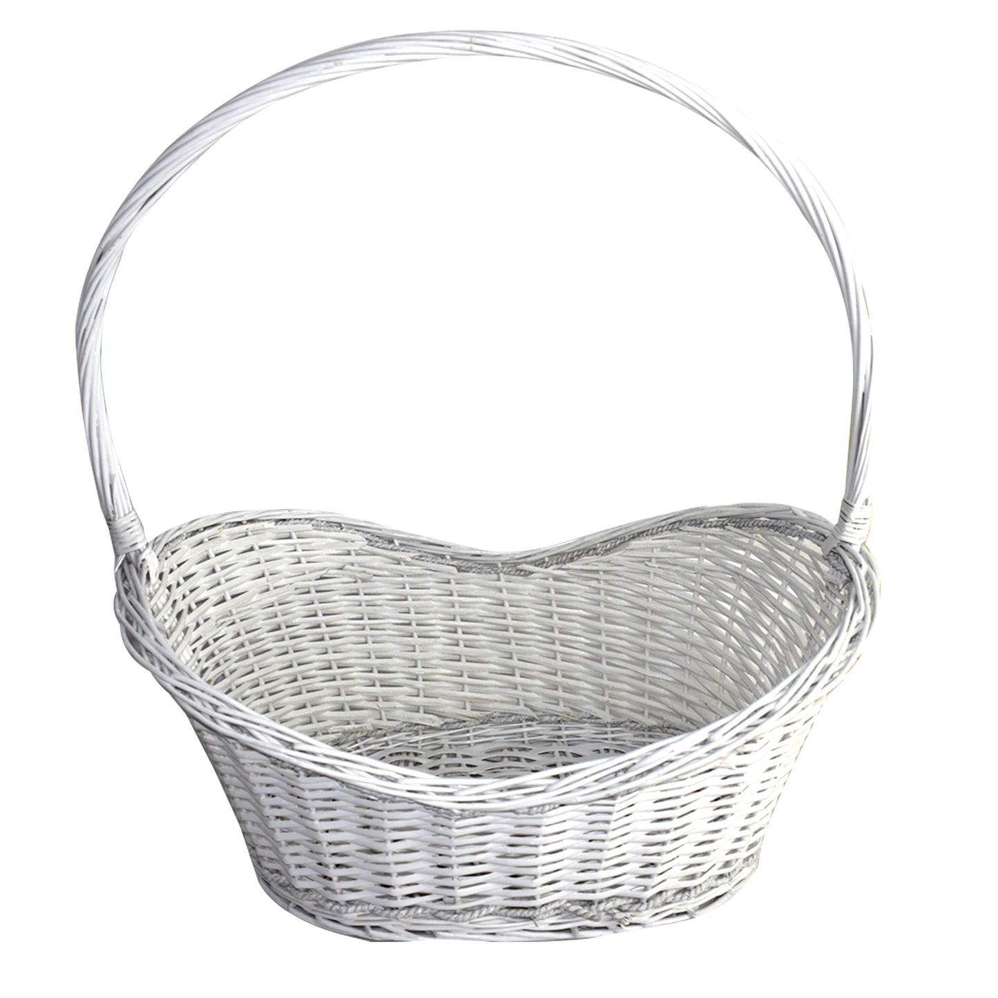 White Basket w/ handle Nabila 55 x 33 x 59 cm