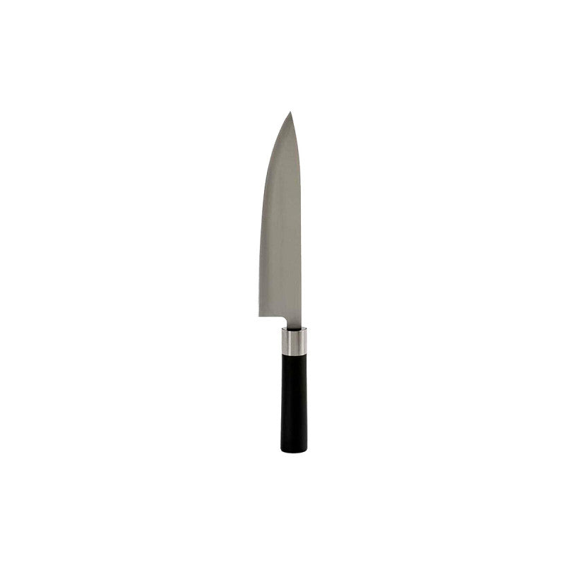 Big Steel Knife with Black Grip
