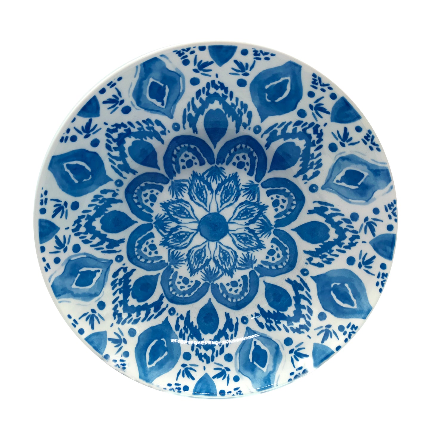 Porcelain Blue Floral Pattern Plates