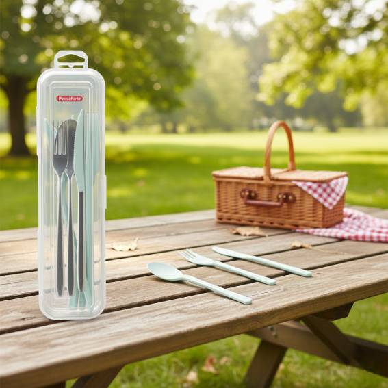 3 Piece Cutlery Set With Case