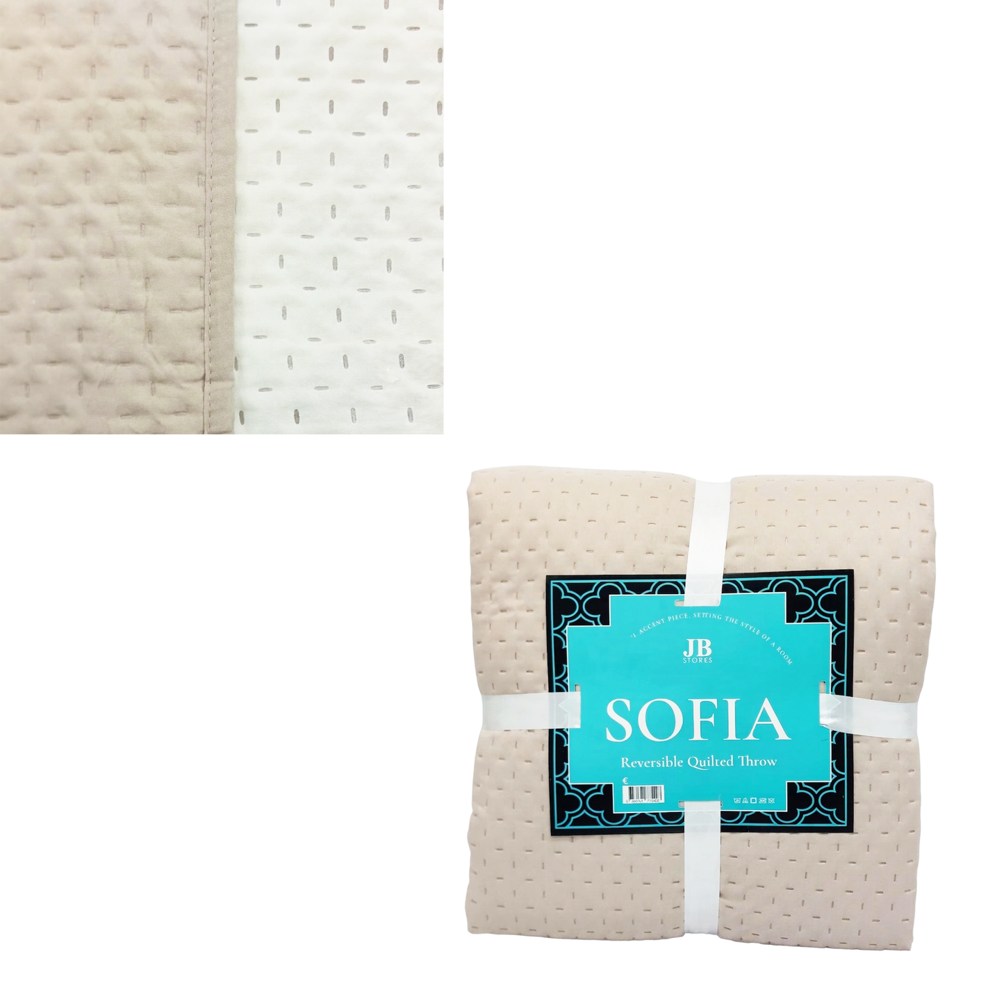 Reversible Quilted Throw Sofia