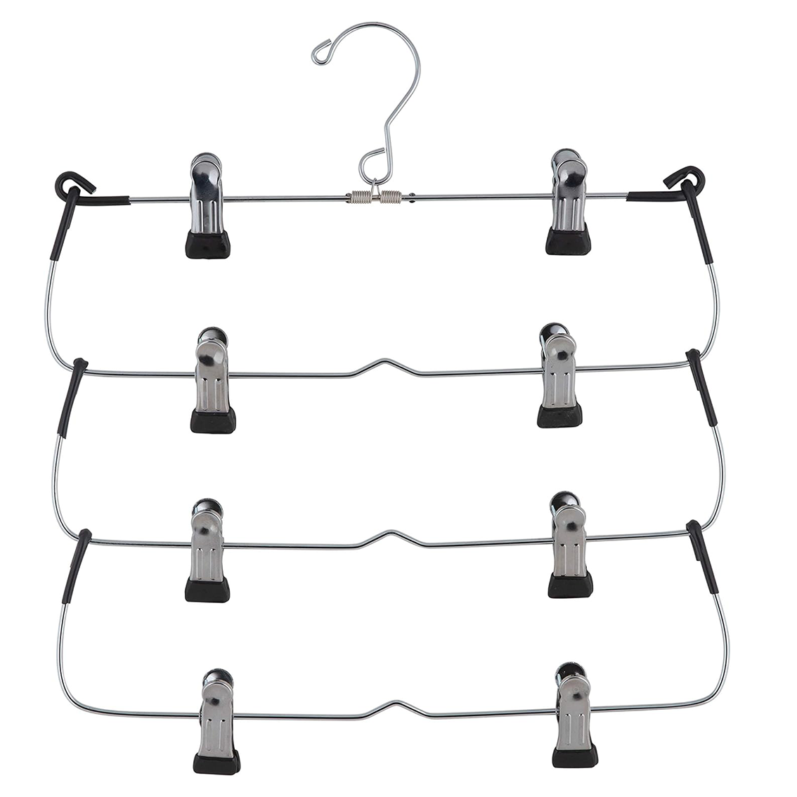 4 Tier Folding Skirt/Slack Hanger with Clips
