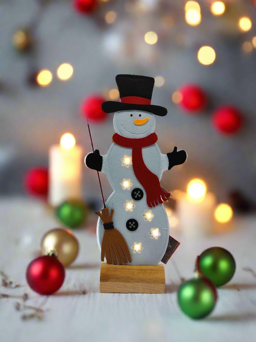 Felt Snowmen with LED