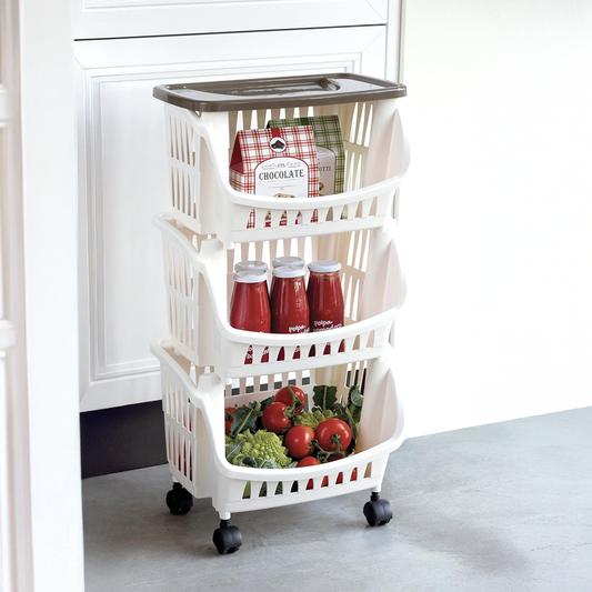 Tidy Kitchen Trolley with Wheels and Tray