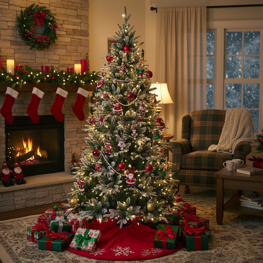 Christmas tree W/Pine cones